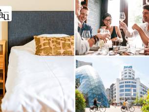 Overnachting voor 2 personen + welkomstdrankje + ontbijt + hoofdgerecht + late check out