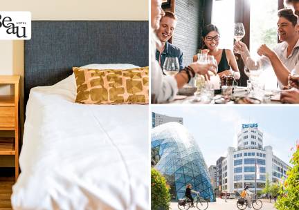 Overnachting voor 2 personen + welkomstdrankje + ontbijt + hoofdgerecht + late check out