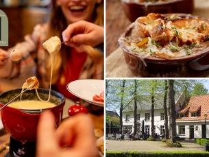 Kaasfondue incl. diverse dips + uiensoep bij Brasserie 't VaerhÃ³es