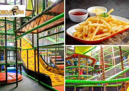 Entree indoorspeeltuin BoegaFun, evt. + friet met saus