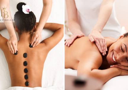 Ontspanningsmassage of hotstonemassage (60 min)