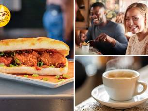 Broodje naar keuze + koffie/thee of ijsje naar keuze