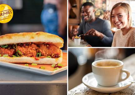 Broodje naar keuze + koffie/thee of ijsje naar keuze