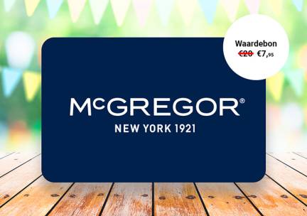 Waardebon t.w.v. &euro;20 te besteden bij McGregor