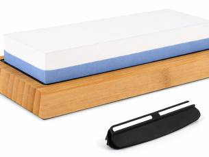 Xemm Messenslijper Wetsteen - Slijpsteen voor Messen - Korrel 1000 en 6000 - met Hoekbegeleider