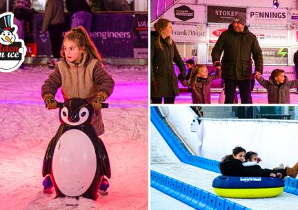 Entree schaatsbaan + schaatshuur en/of 5x icetube
