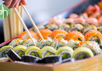 Sushibox (32 of 56 stuks) voor afhaal of thuisbezorgd van Delicious and Healthy