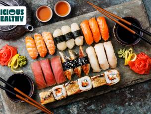 Sushibox (32 of 56 stuks) voor afhaal of thuisbezorgd bij Delicious and Healthy