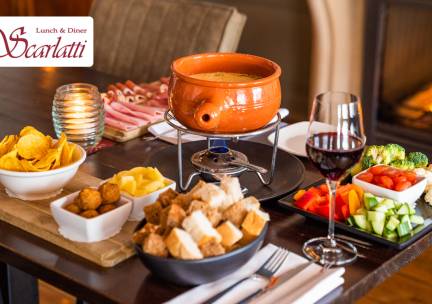 Kaasfondue bij Restaurant Scarlatti