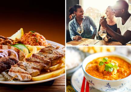 Voorgerecht + mixed grill-plateau (4 soorten vlees) bij Steakhouse Jaffa