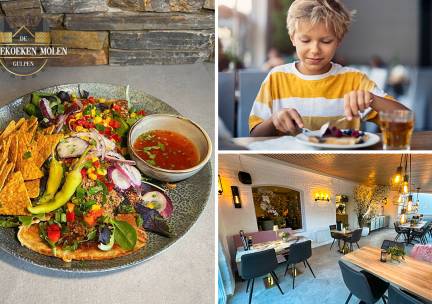 2-gangen keuzediner of kindermenu bij De Pannekoekenmolen