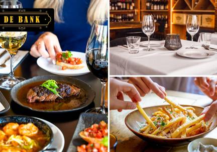 3-gangen shared dining-diner (10 gerechten) bij De Bank Santpoort