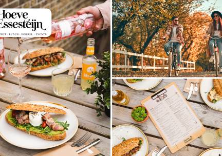Fiets- of wandelarrangement + warme drank + gebak + 12-uurtje bij Hoeve Essesteijn