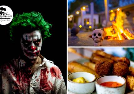 Entree Halloween blotevoetenpad + bittergarnituur + drankje bij Toon Kortooms Park