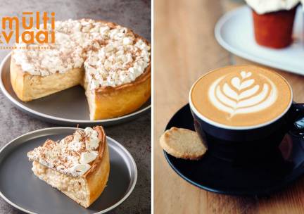 Stuk vlaai + koffie, thee of cappuccino bij MultiVlaai