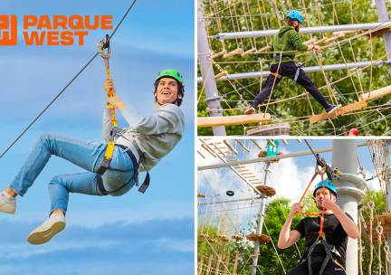 Entree klimpark Parque West (2,5 uur) + bakje macho nacho's