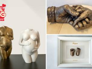 Zwangerschapsbeeld, handbeeld (2 pers.) of geboortelijst (kind t/m 12 maanden)