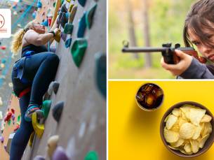 Avontuurlijke activiteit(en) naar keuze + frisdrank + zakje snoep of chips