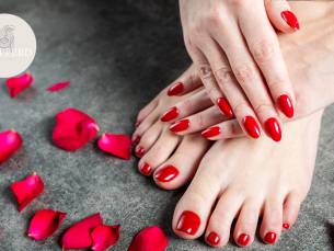 Manicure- en/of pedicurebehandeling + gellak (45 of 60 min)