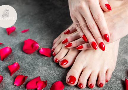 Manicure- en/of pedicurebehandeling + gellak (45 of 60 min)