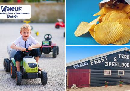 Entree speelboerderij WALEUK Recreatie-, Speel- & Feestboerderij + chips en ranja