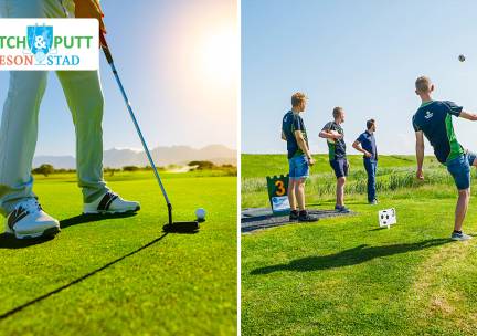 Footgolf of Pitch & Putt golf (9 holes) + flesje fris bij Pitch & Putt Esonstad