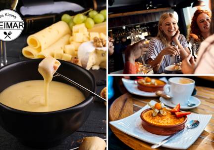 All-You-Can-Eat kaasfondue + evt. dessert bij de Kleine Weimar