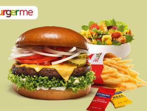Burger naar keuze voor 1 of 2 personen + friet + evt. milkshake en/of snack voor afhaal