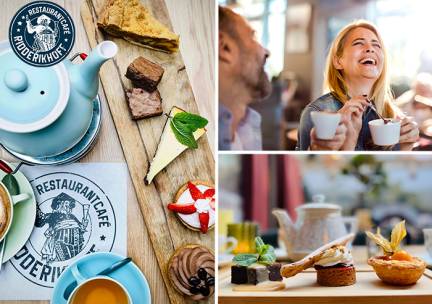 Koffie of thee + gebak naar keuze bij Ridderikhoff