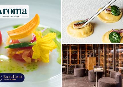 5- of 6-gangenlunch of -diner van de chef bij Restaurant Aroma Italian Fine Dining