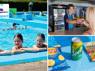 Entree voor Optisport Zwembad Zegenwerp + drankje + lekkers