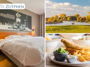 Overnachting(en) voor 2 + ontbijt + hoofdgerecht Fletcher's Ã  la cartediner in Zutphen