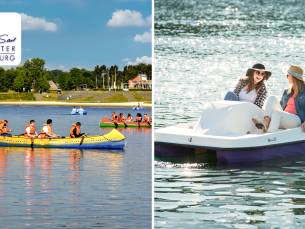 Kanotocht of waterfietsen (1,5 uur) op de Maas voor 2-8 personen