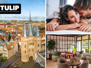 Overnachting voor 2 + ontbijt + welkomsthapjes in Zwolle