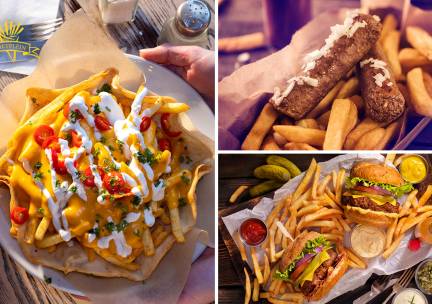 Friet + snack(s) of burgermenu of loaded fries + frisdrank
