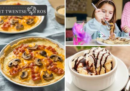 2-gangen pannenkoekendiner + broodplankje bij Het Twentse Ros