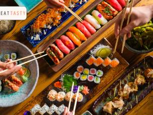 Sushibox (24, 32, 48, 62, 64 of 68 stuks) voor afhaal bij EatTasty