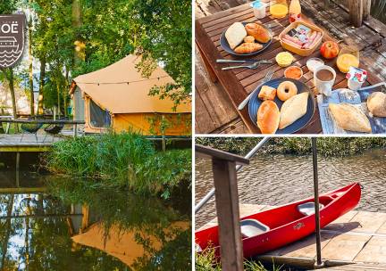 2 of 3 glamping-overnachtingen voor 2, 4, 5 of 6 personen + luxe ontbijt bij Ark Van NoÃ«