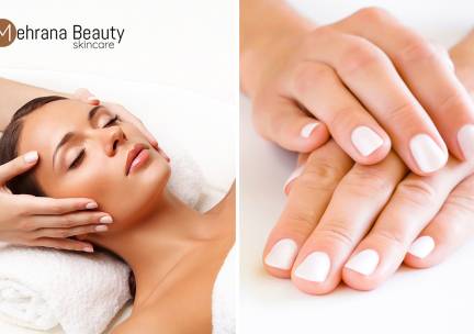 DecolletÃ©-, hals- en gezichtsmassage (20 min) of luxe manicurebehandeling