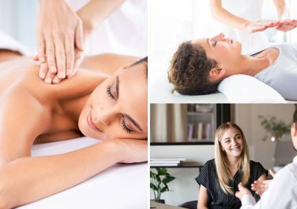 Ontspanningsmassage, reikibehandeling en/of coachingsessie (60 min)
