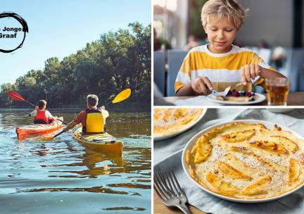 Kanotocht voor 2 of 3 personen in de avond (3 uur) + pannenkoek bij De Jonge Graaf