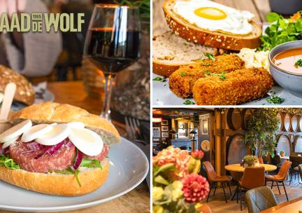 2-gangen keuzelunch of 12-uurtje bij CafÃ© Aad de Wolf