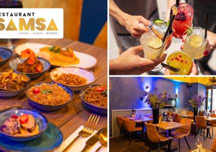Streetfood-borrelplank + cocktail naar keuze bij Restaurant Samsa