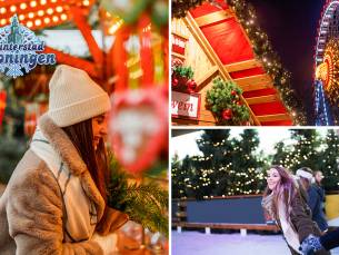 Schaatsen bij Winterstad Groningen + entree reuzenrad en trein + koek + drankje