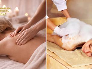 Hamam of massage naar keuze (30 of 60 min.) + Finse sauna en meer (2 uur)