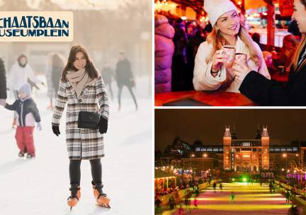 Entree schaatsbaan + schaatshuur + evt. warme chocolademelk in Amsterdam