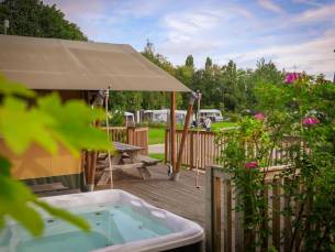 Luxe wellness safaritent vlak bij de holterberg - 6 personen