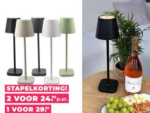 SEVVA® Tafellamp Draadloos Aluminium - Nieuwe Zomerse Kleuren! ...