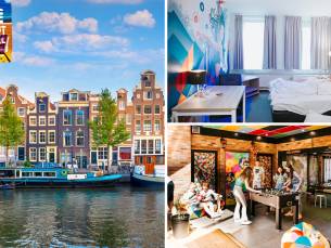 Overnachting voor 2 of 4 personen + parkeren in Amsterdam