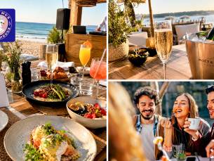 Brunch incl. welkomstdrankje + 4-gangenlunch + wijn, bier, fris + live muziek